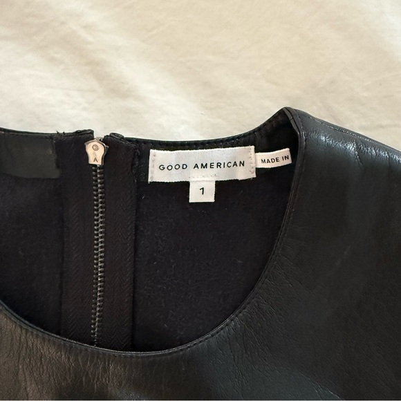 Good American Better Than Leather Faux Leather Tank - Picture 4 of 9